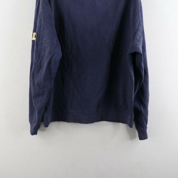 Vintage University of Michigan Block M Hoodie Blue - Picture 8 of 8